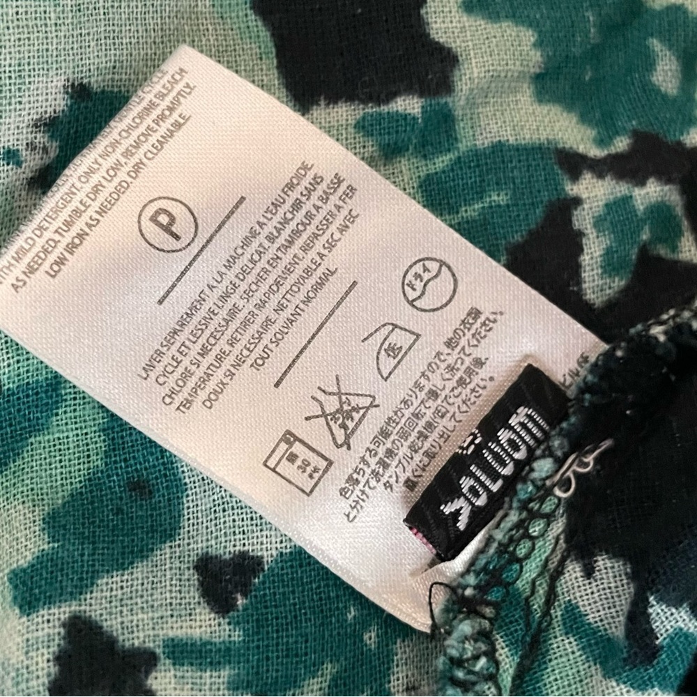Volcom Better Day woven tank top Teal Tie Dye print size M - Picture 8 of 8